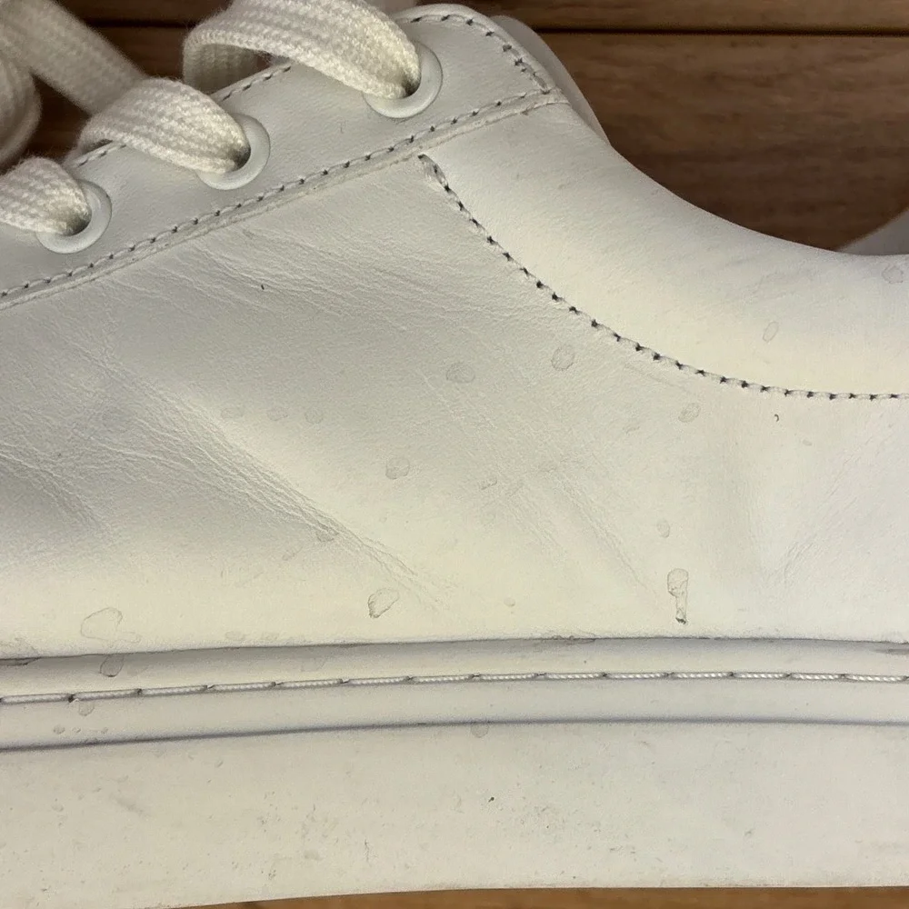 TORY BURCH Andrea‎ Colorblock Court Sneaker White/Goldfinch Yellow Women Size 9
